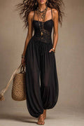Boho Lace Cami Harem Jumpsuit